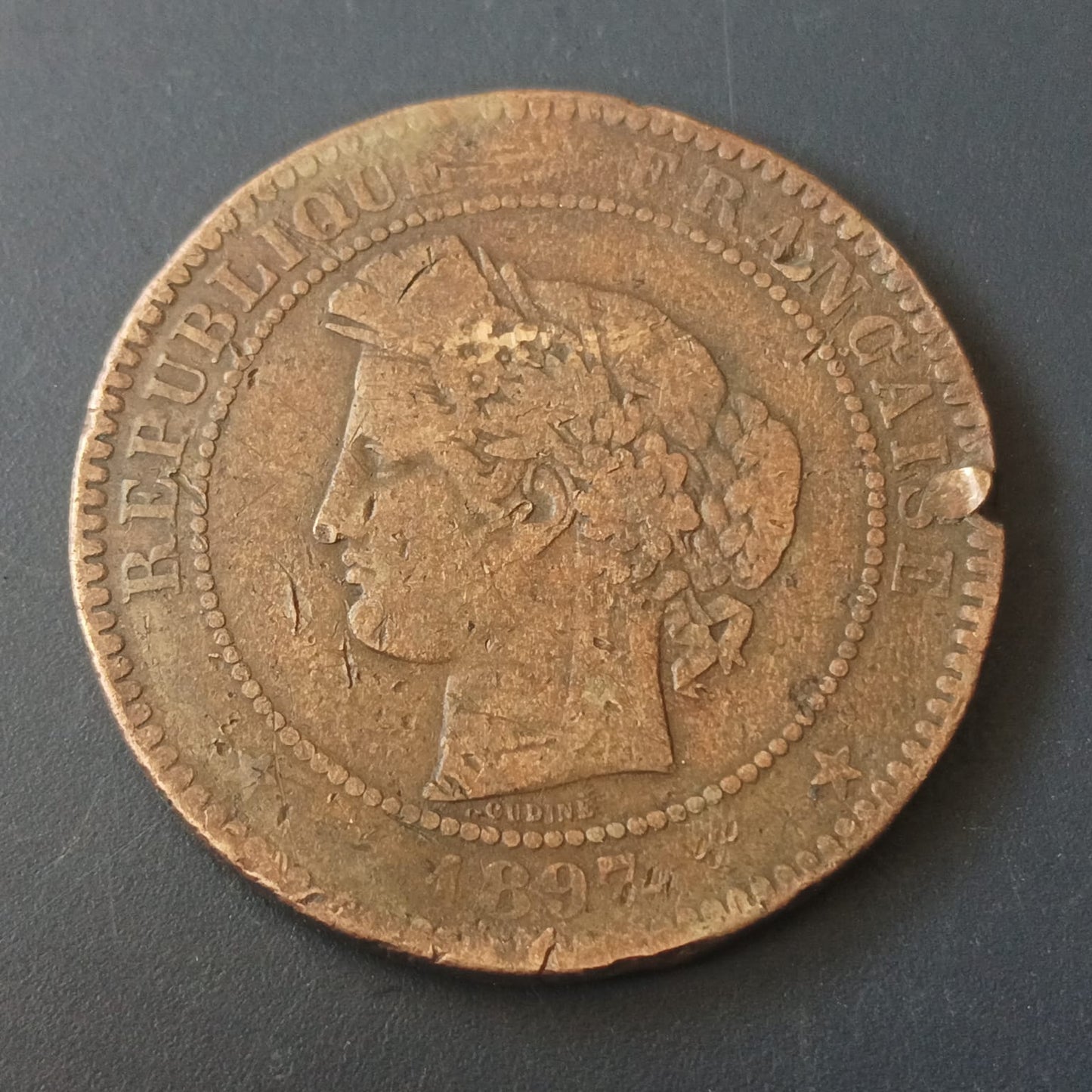 10 Centimes 1897 - France (Ref : AUC1036)