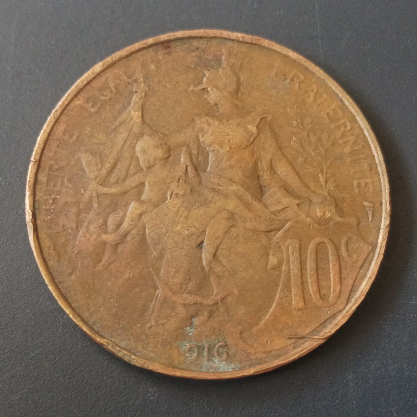 10 Centimes 1916 - France (Ref : AUC1037)