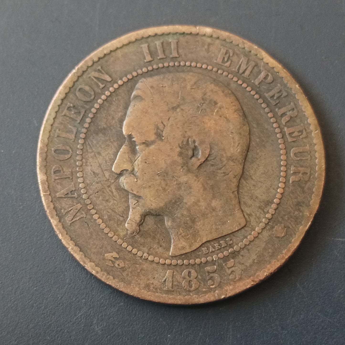 10 Centimes (Napoleon III) 1855 - France (Ref :AUC1040)
