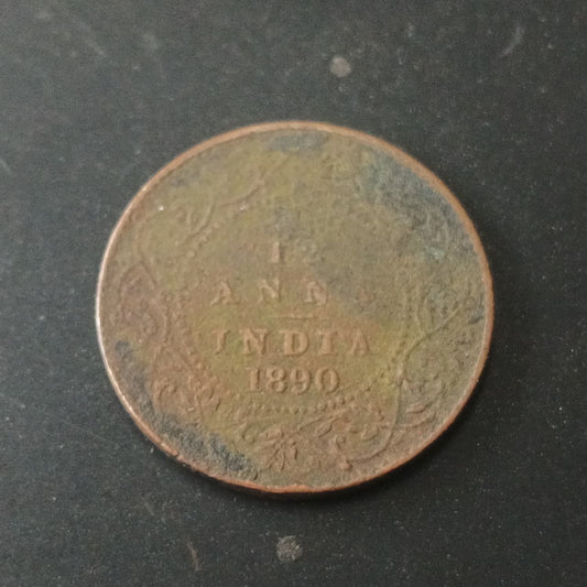 1/12 Anna 1890 Victoria Scarce (Ref : AUC1370)