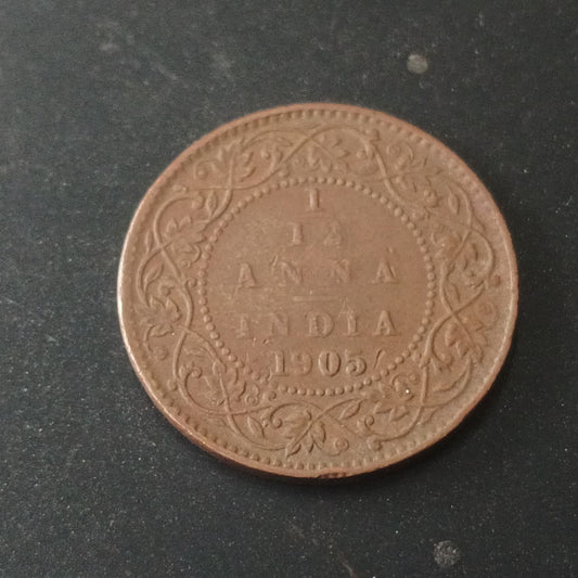 1/12 Anna 1905 Edward Scarce (Ref : AUC1371)