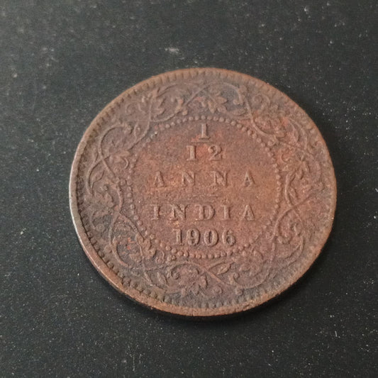 1/12 Anna 1906 Edward Scarce (Ref : AUC1372)