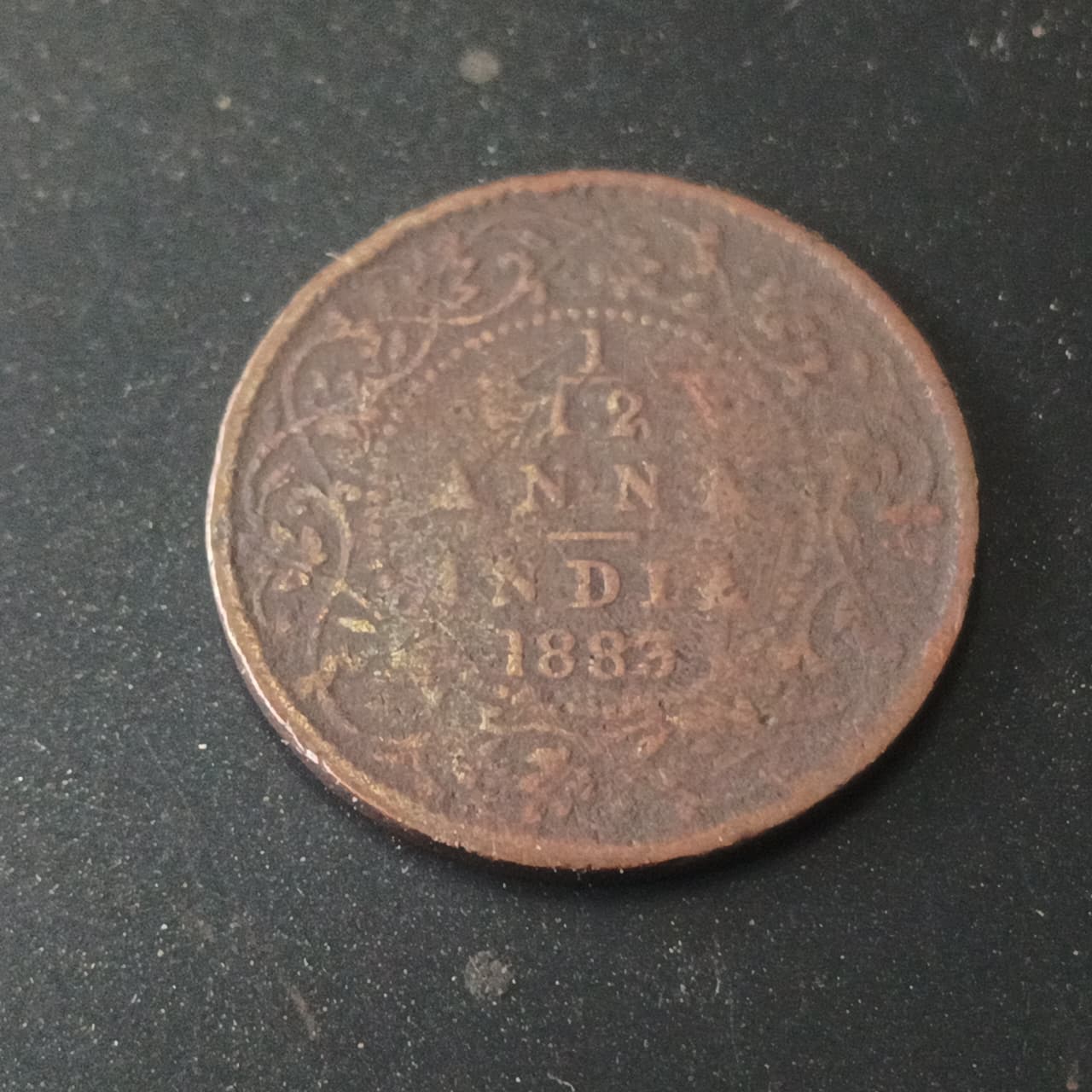 1/12 Anna 1883 Victoria Scarce (Ref : AUC1373)