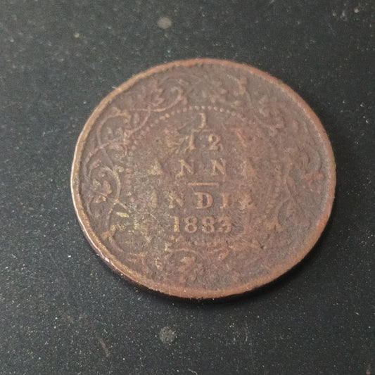 1/12 Anna 1883 Victoria Scarce (Ref : AUC1373)