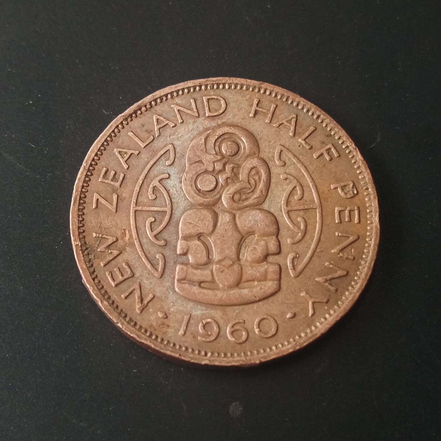 1/2 Penny 1960 New Zealand - (Ref : AUC1418)
