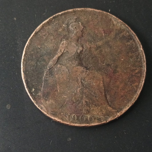 1 Penny 1900 Victoria - United Kingdom ( Ref : AUC1415)