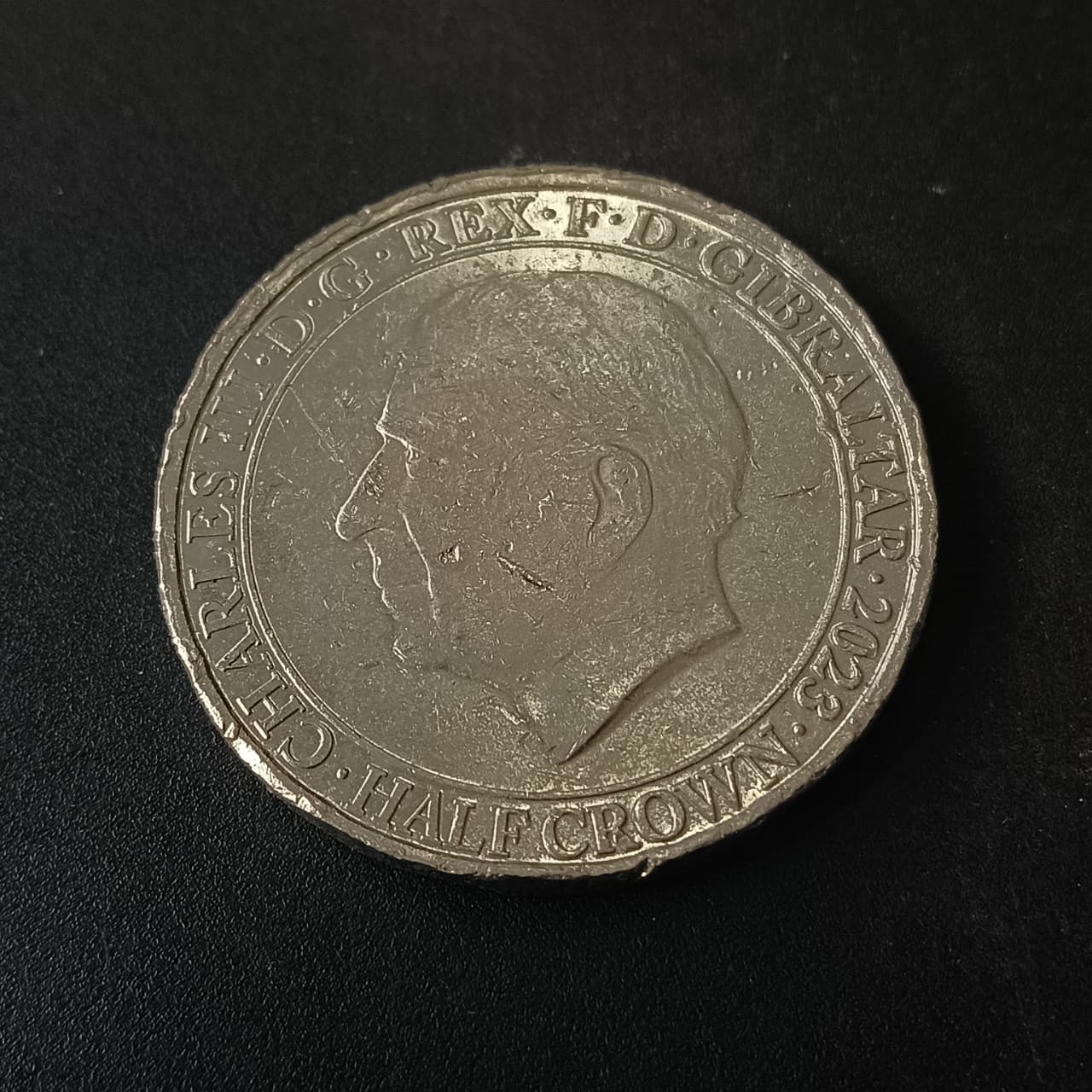 1/2 Crown 2023 - The Coronation Of King Charles III - Gibraltar (Ref: AUC1638)