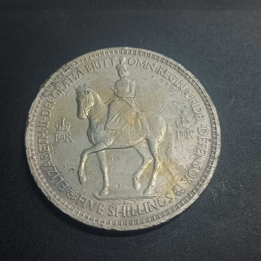 5 Shillings 1953 - Coronation of Queen Elizabeth II, - United Kingdom (Ref: AUC1648)