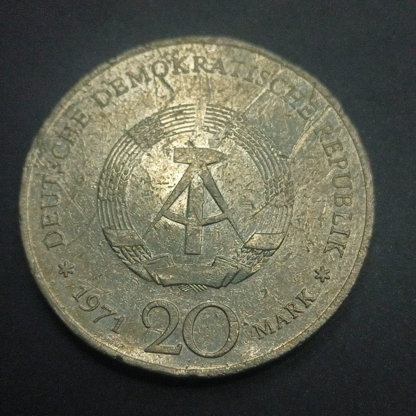 20 Mark 1971 (100th Anniversary - Birth of Heinrich Mann) - Germany (Ref: AUC1737)