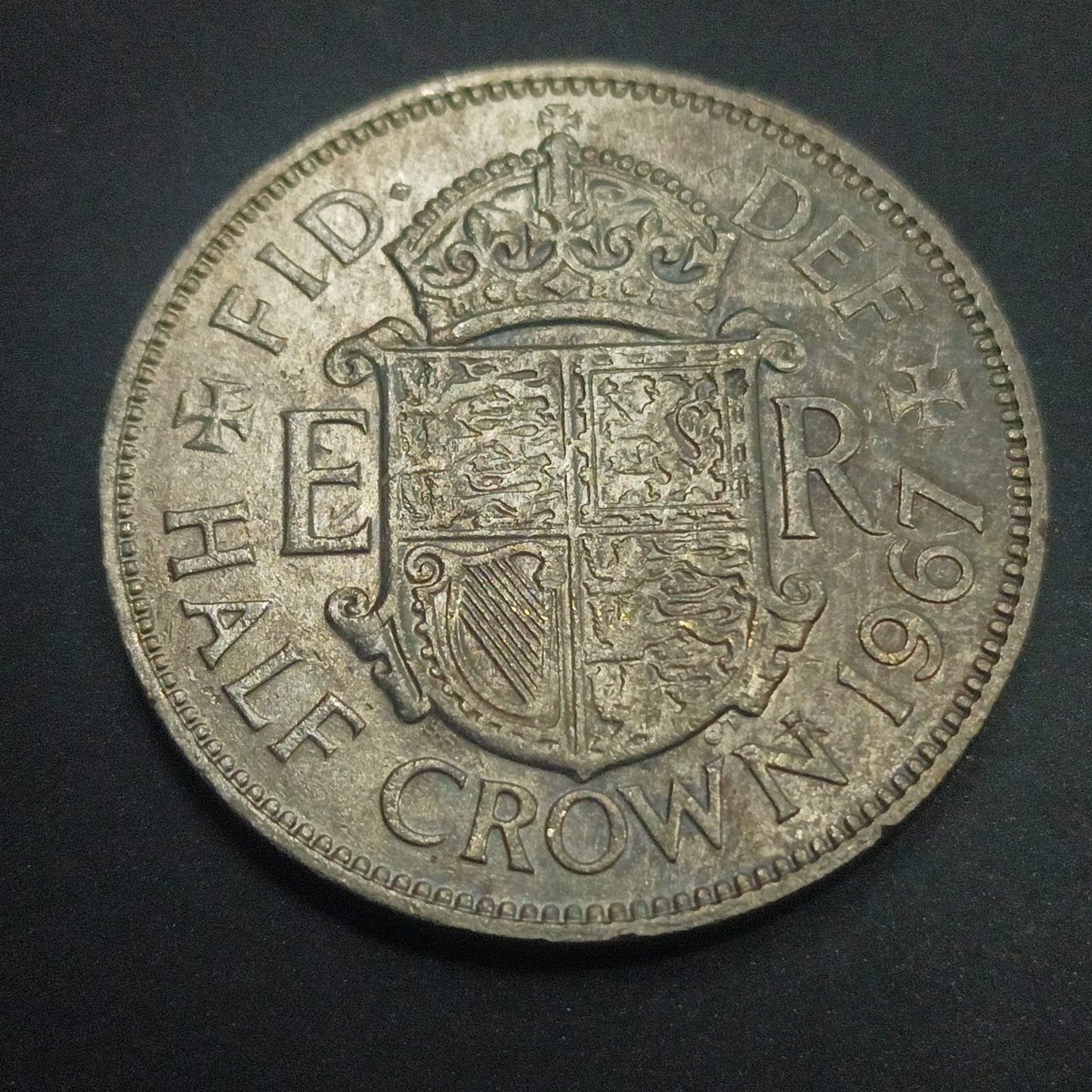 1/2 Crown 1967 - Elizabeth II - United Kingdom (Ref: AUC1739)