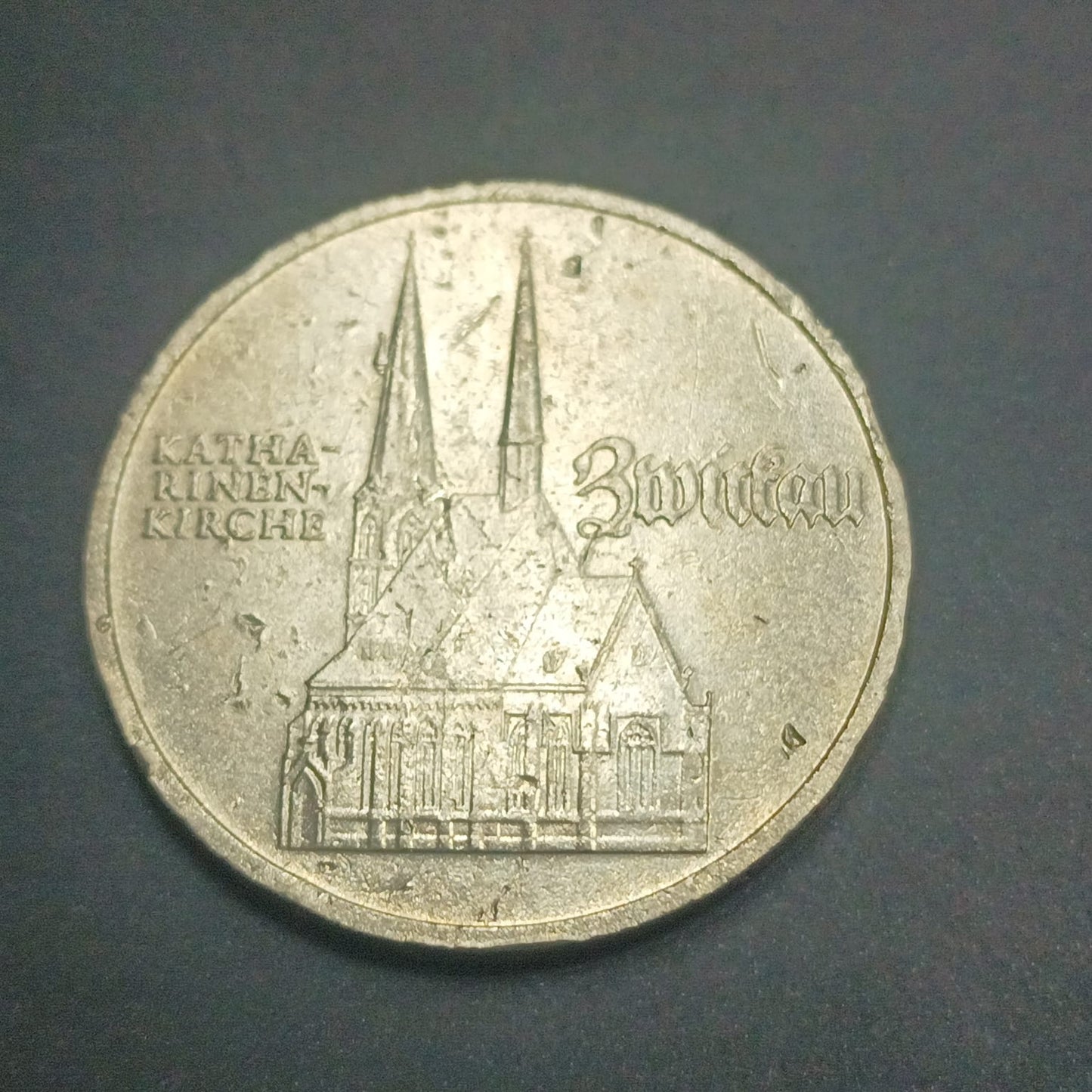 5 Mark Katharinenkirche (Thomas Müntzer's 500th birthday.) 1989 - Germany (Ref: AUC1810)