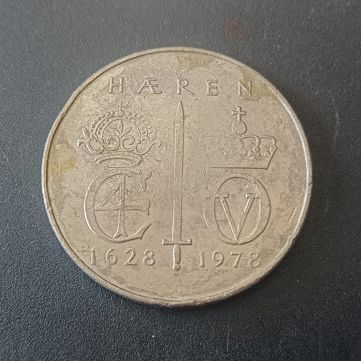 5 Kroner 1978- Olav V 350th Anniversary of Norwegian Army - Norway (Ref: AUC1843)