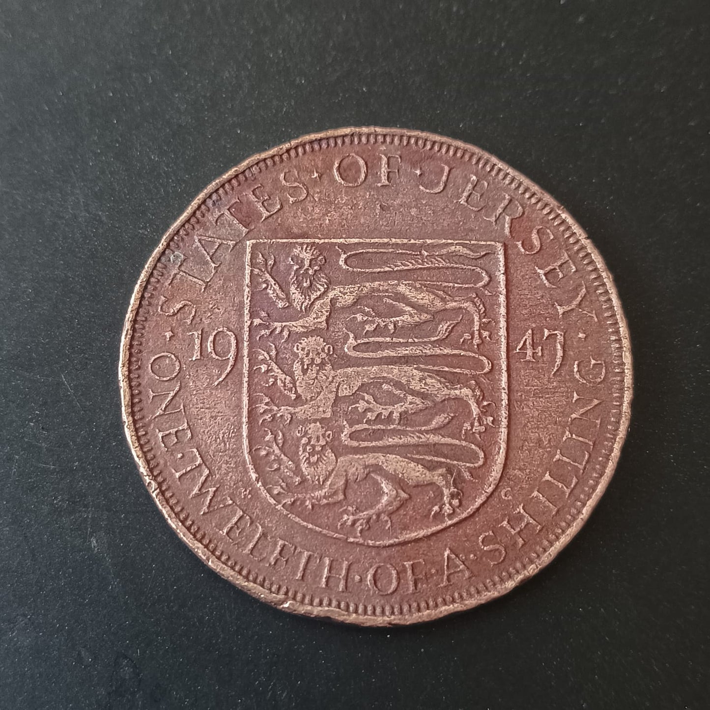 1/12 Shilling 1947 - George VI-  Jersey - (Ref: AUC1844)
