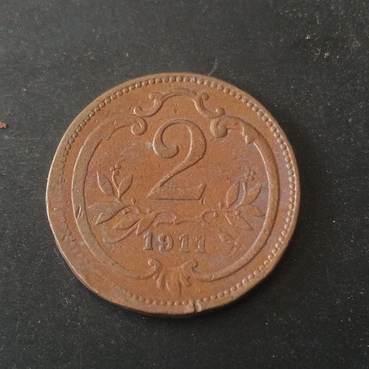 2 Heller 1911 - Austrian Empire (Ref: AUC1907)