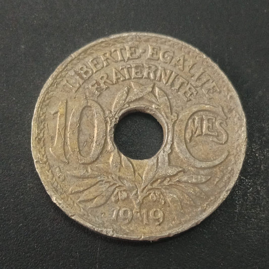 10 Centimes 1919  - France (Ref: AUC1930)