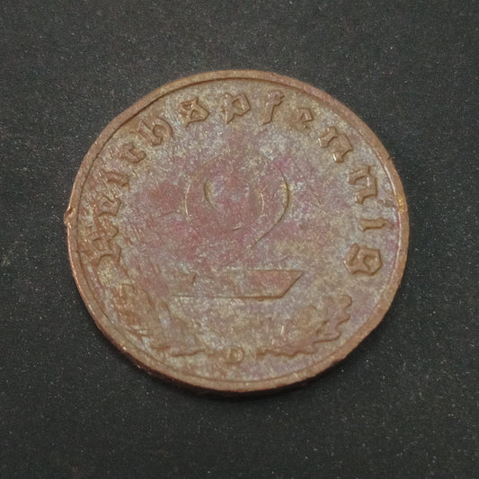 2 Reichspfennig 1938 D- Germany (Ref : AUC1933)