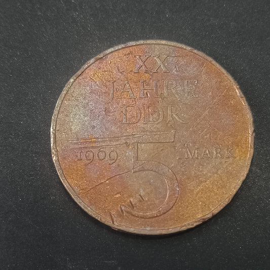5 Mark 1969 (20th Anniversary of the founding of the GDR 1949-1969) - Germany (Ref: AUC1938)