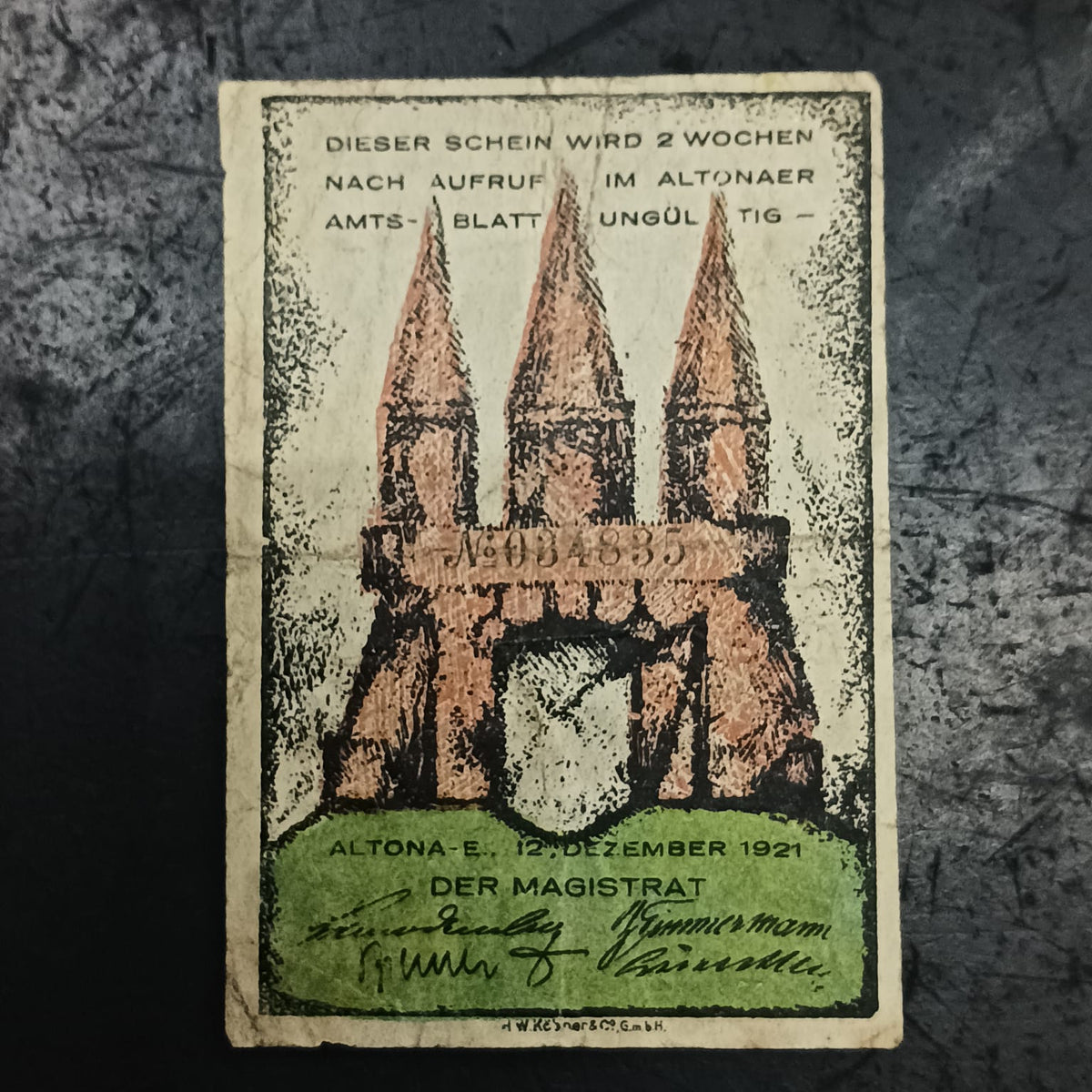 40 Pfennig 1921 -City of Altona (Prussian province of Schleswig-Holstein) - German Notgeld (ref: AUC1941)