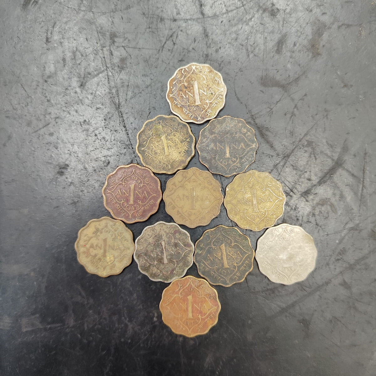 ! Anna George V / George VI Fine Condition Lot Of 11 Coins (Ref : AUC1 ...
