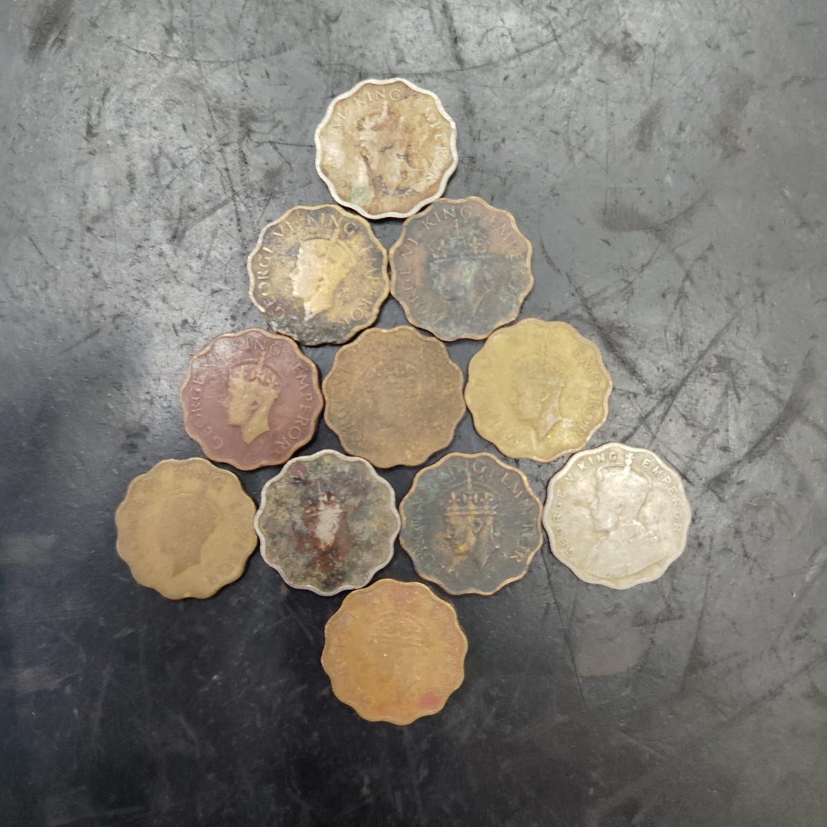 ! Anna George V / George VI Fine Condition Lot Of 11 Coins (Ref : AUC1 ...