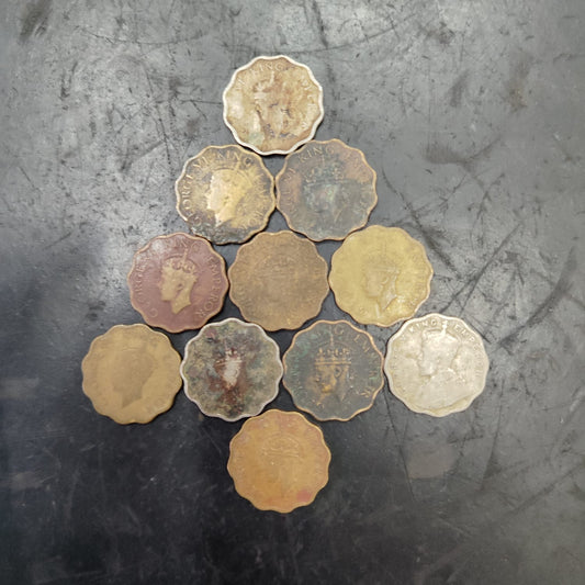 ! Anna George V / George VI Fine Condition Lot Of 11 Coins (Ref : AUC1977)