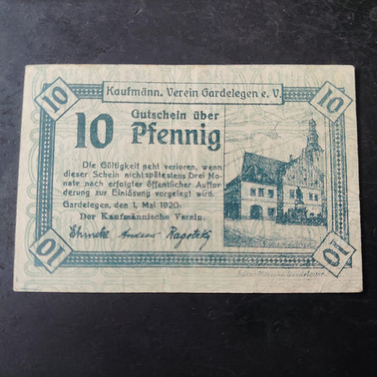 10 Pfennig 1920 City of Gardelegen (Prussian province of Saxony) (Ref : AUC1979)