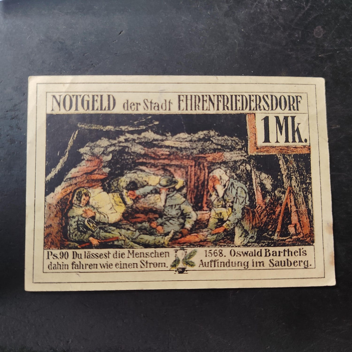 1 Mark City of Ehrenfriedersdorf (Federal state of Saxony) German Notgeld (Ref : AUC1981)