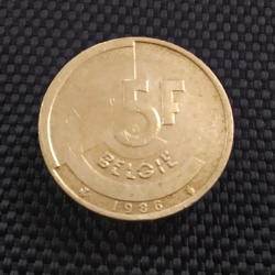5 Francs Badaouin II - Belgium