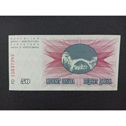 50 Dinara 1992 UNC - Bosnia & Herzegovania