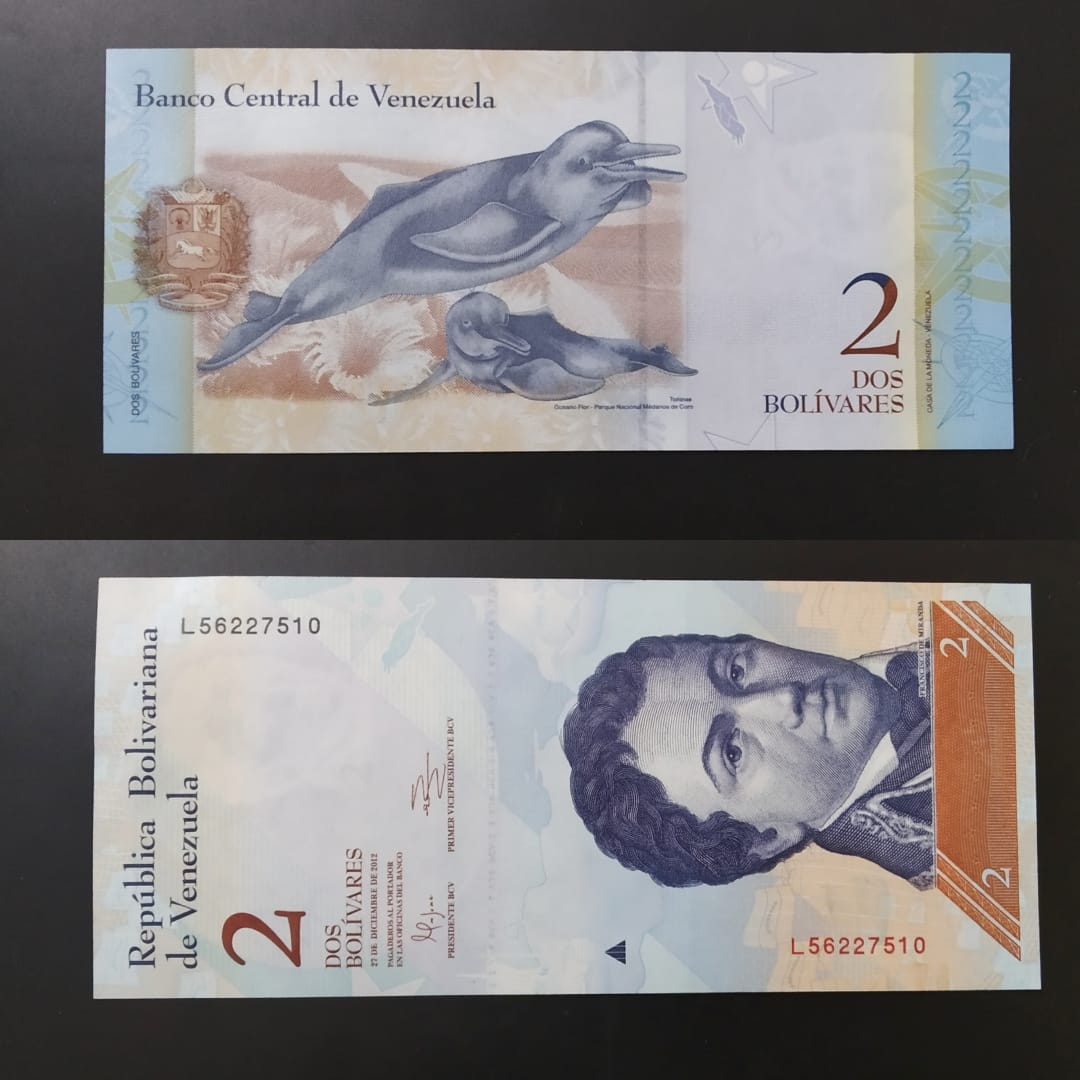2 Bolivares UNC - Venezuela