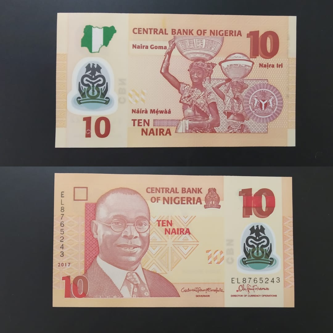 10 Naira UNC - Nigeria (Polymer Note)