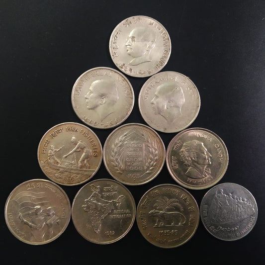 50 Paise Commemorative Set of 10 coins