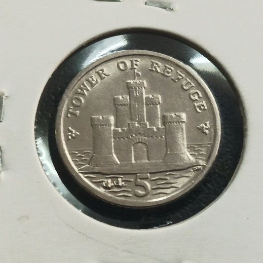 5 Pence(Tower of Refuge) - Isle of Man
