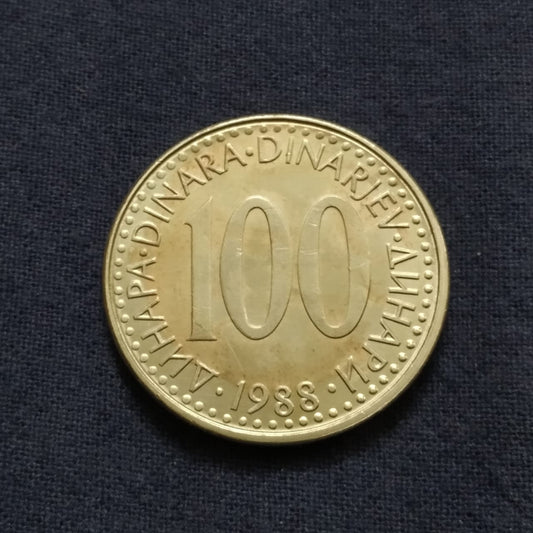 100 Dinara - Yugoslavia (Big Coin)