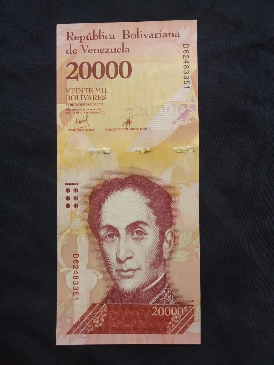 20000 Bolivares UNC - Venezuela