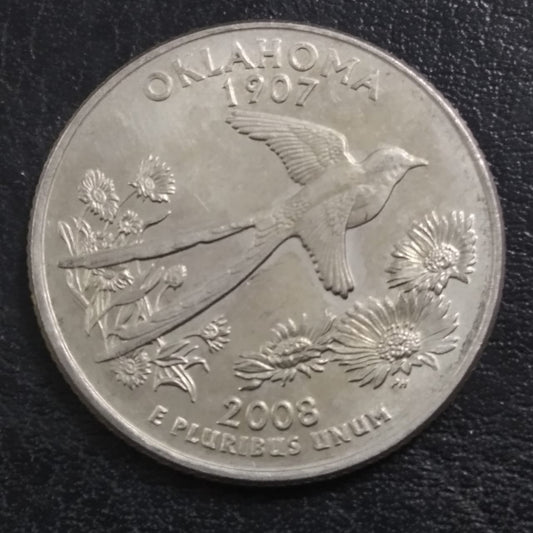 1/4 Dollar USA- Oklahoma State Commemorative