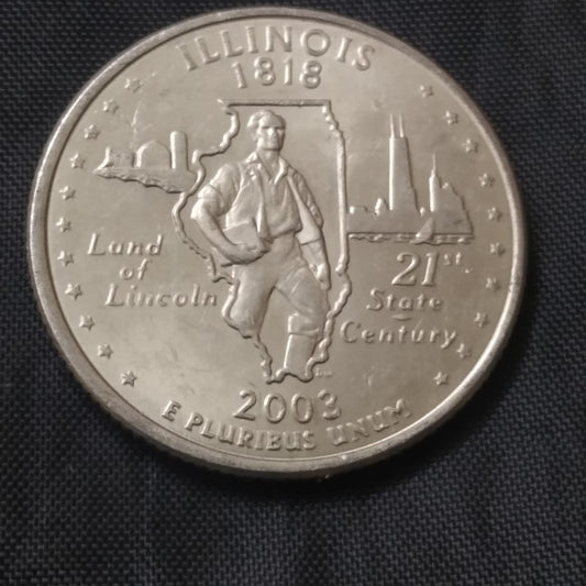 1/4 Dollar USA - Illinois State Commemorative