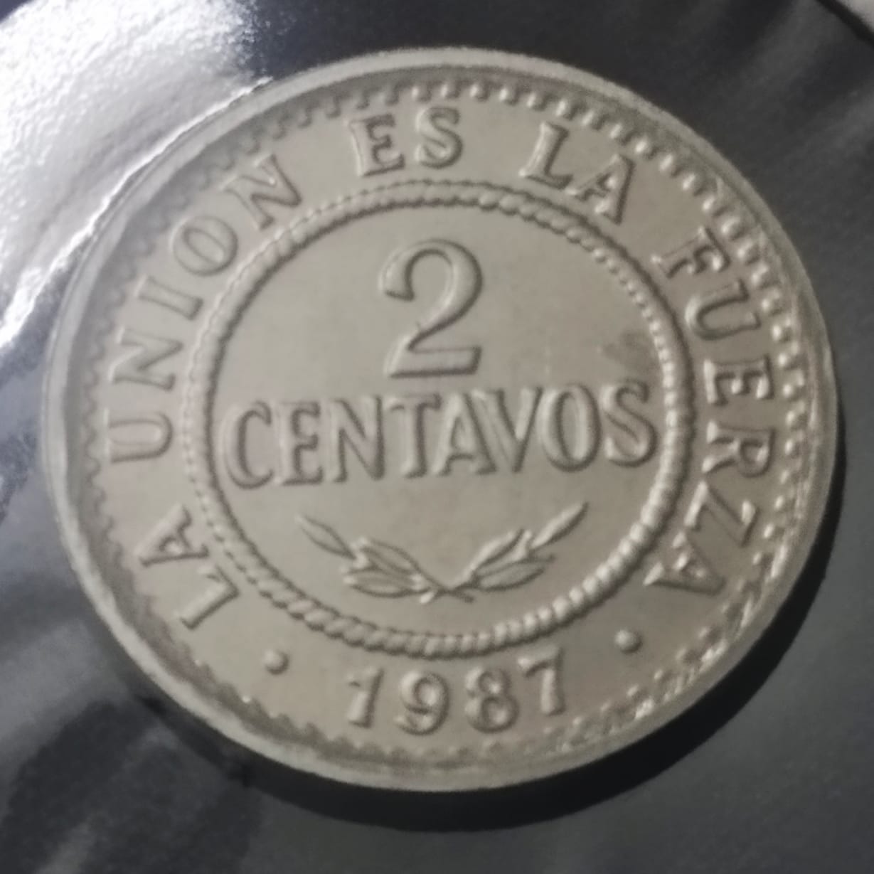 2 Centavos 1987 UNC - Bolivia