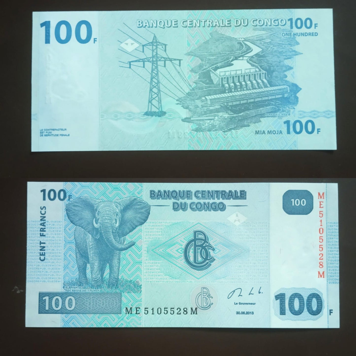 100 Francs UNC - Congo