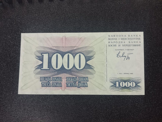 1000 Dinara 1992 UNC - Bosnia & Herzegovina