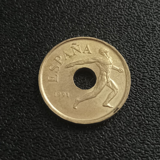 25 Pesetas 1991 (Discus throw) - Spain : 1992 Summer Olympics, Barcelona