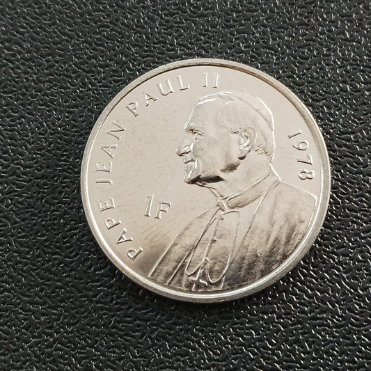 1 Franc 2004 UNC - Congo - Pope John Paul II in 1978 (Non Circulating Commemorative)