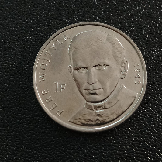 1 Franc 2004 UNC - Congo - Father Wojtyla in 1946 - Non Circulating Commemorative Coin