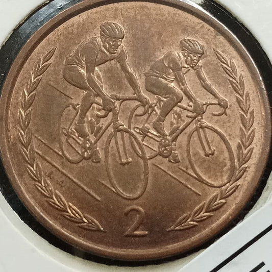 2 Pence 1996 (Bicyclists) - Isle of Man