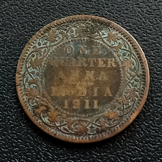 1 Anna 1911 George V Rare (Ref : AUC1539)
