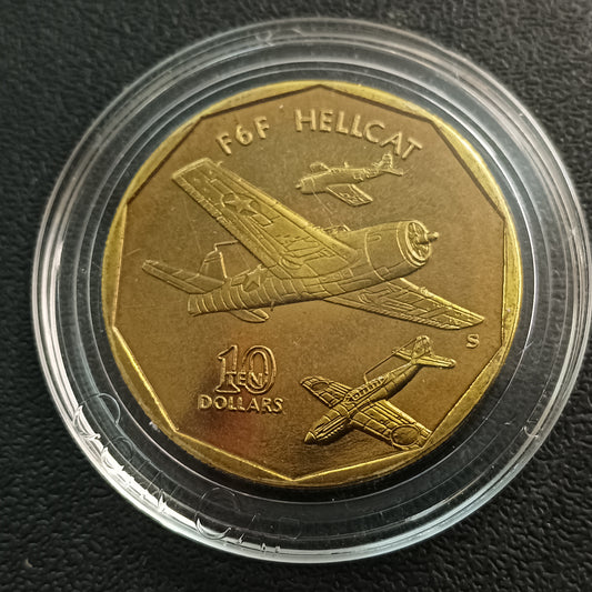 10 Dollars 1991 UNC : WW2 Fighter Planes Series - F6F HELLCAT - Marshall Islands