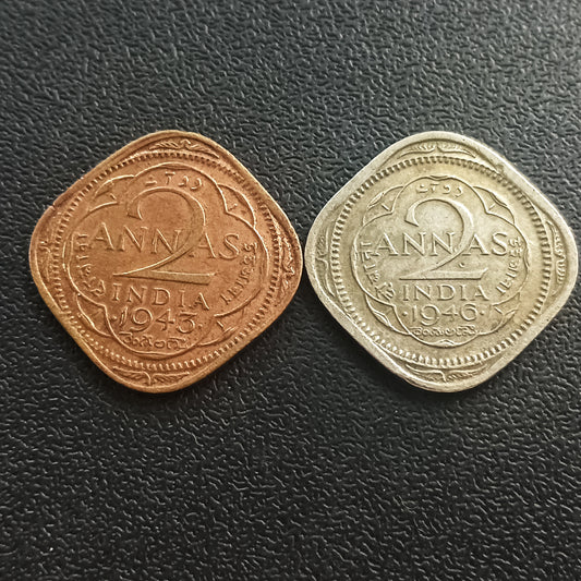 Set of 2 Different Years of 2 Anna George VI