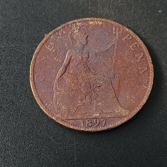 1 Penny 1897 Victoria - United Kingdom (Ref: AUC1635)
