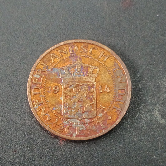 1/2 Cent 1914 - Netherland East Indies (Ref: AUC1945)