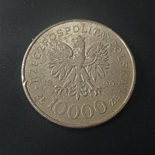 10000 Zlotys 1990 (10 years of Solidarity) - Poland